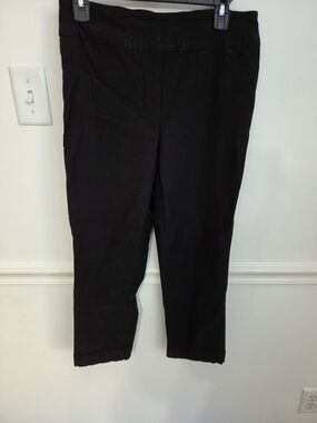 Tribal Black Cropped Cuffed Pants